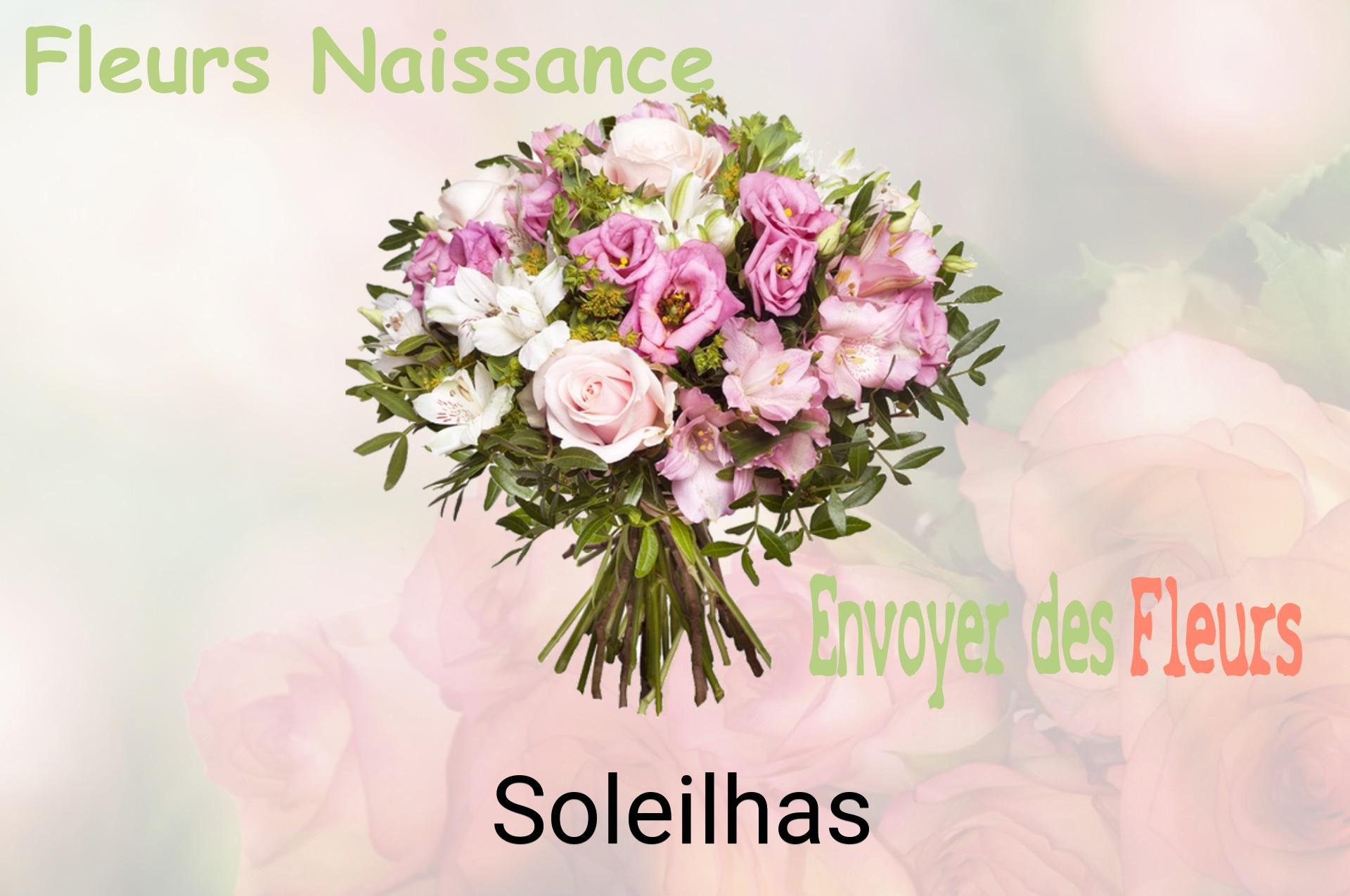 Bouquet de fleurs de naissance livré à Soleilhas